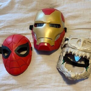 Superhero Mask Set for Kids - Red, Gold, and White